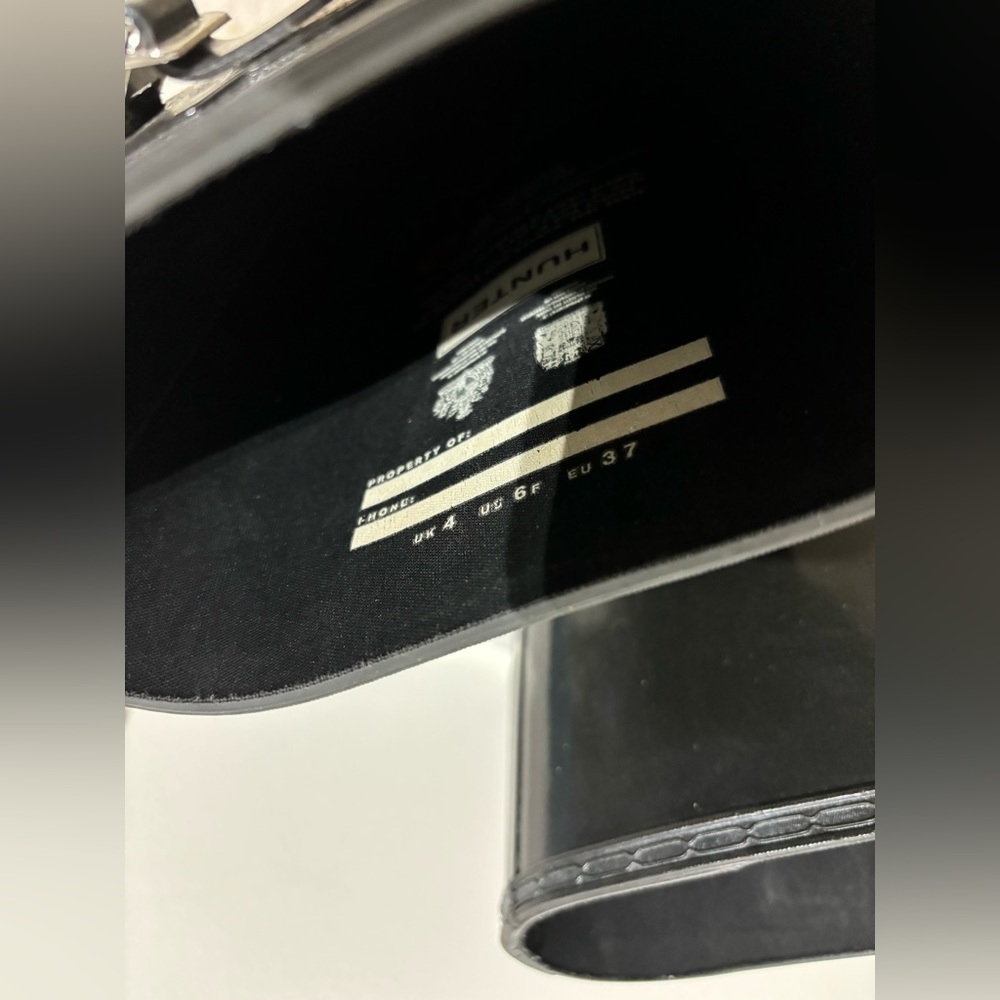 Hunter Women's Original Tall Gloss Rain Boots size 6 black - Picture 15 of 16